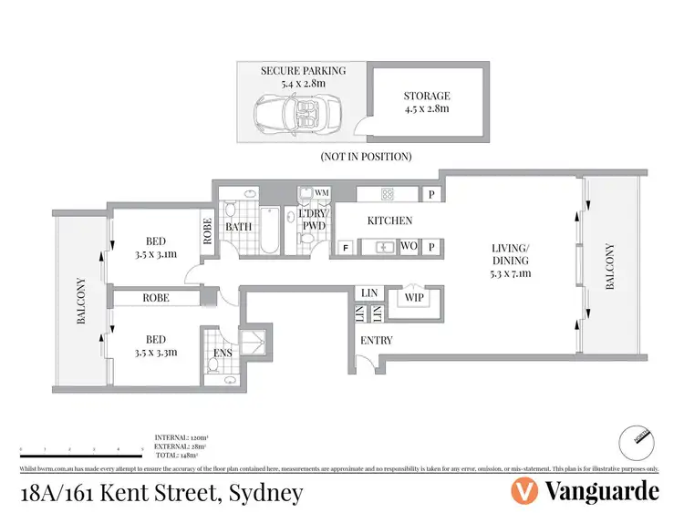 Floorplan of Homely apartment listing, 18A/161 Kent Street, Sydney NSW 2000