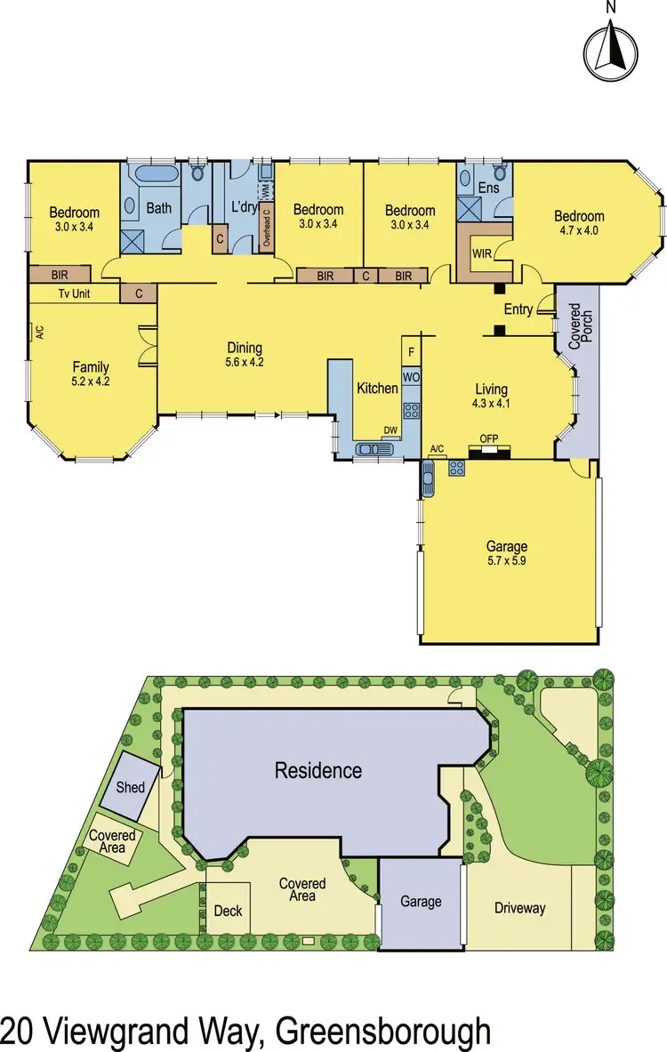 Floorplan of Homely house listing, 20 Viewgrand Way, Greensborough VIC 3088