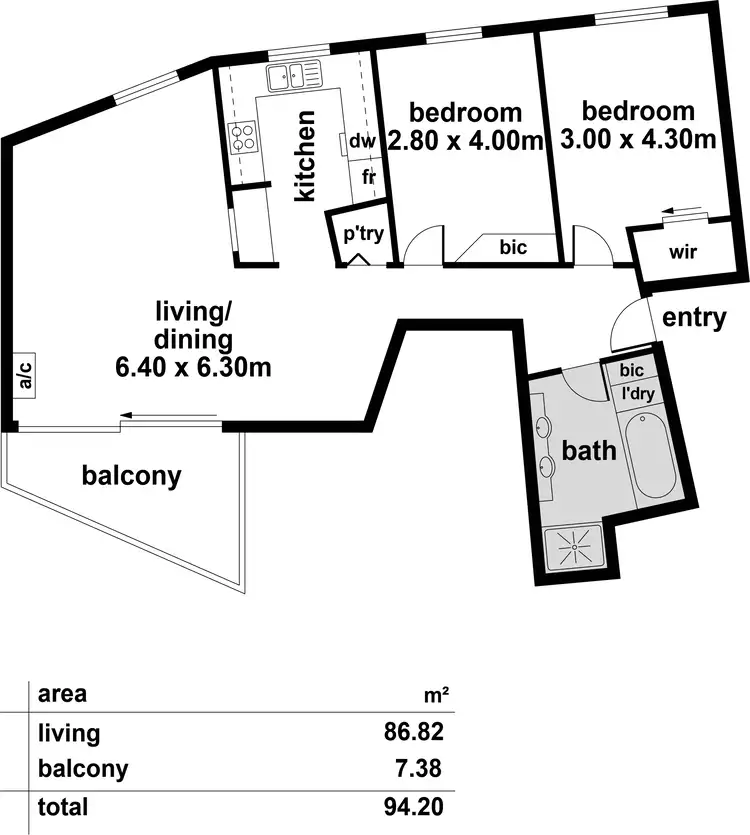 Floorplan of Homely apartment listing, 25/13 South Esplanade, Glenelg SA 5045