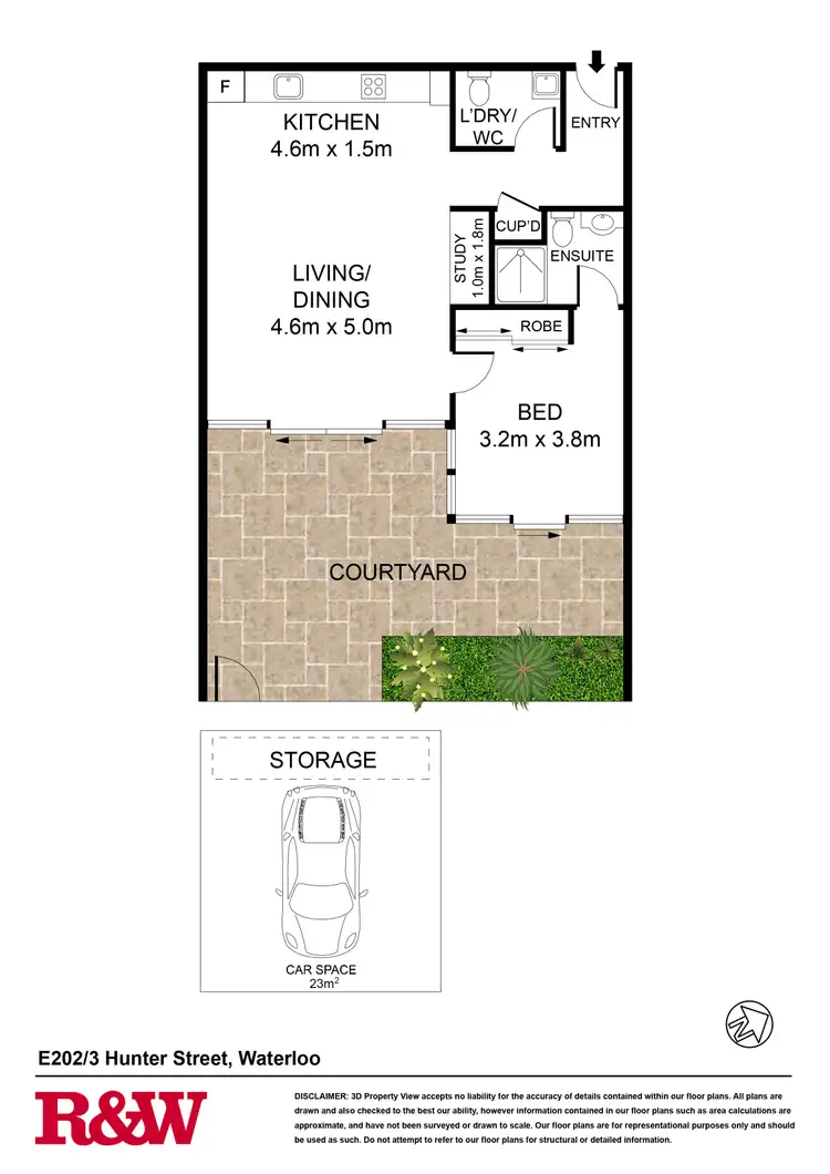 Floorplan of Homely apartment listing, E202/3 Hunter Street, Waterloo NSW 2017