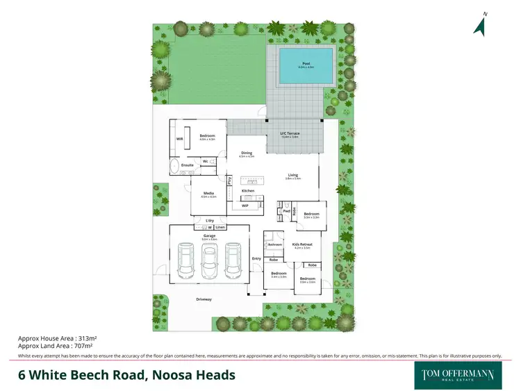 Floorplan of Homely house listing, 6 White Beech Road, Noosa Heads QLD 4567