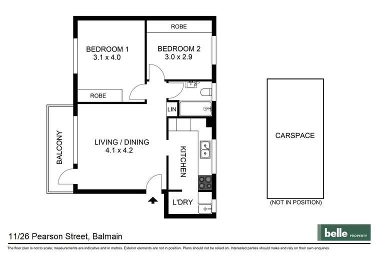 Floorplan of Homely apartment listing, 11/26 Pearson Street, Balmain East NSW 2041