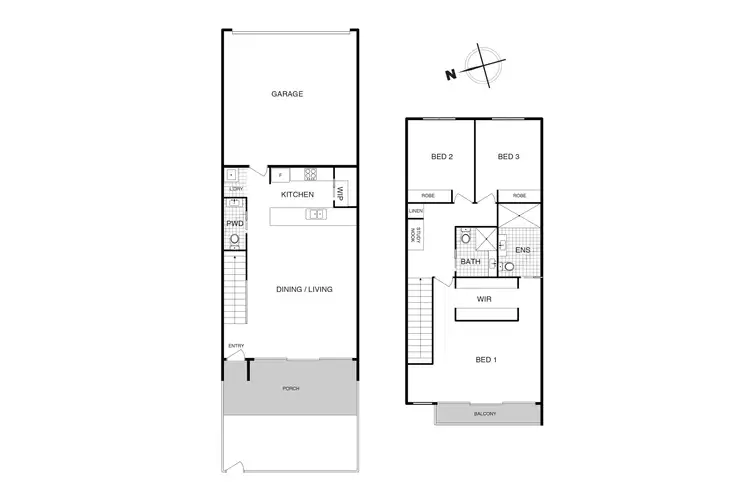Floorplan of Homely townhouse listing, 2/9 Solong Street, Lawson ACT 2617