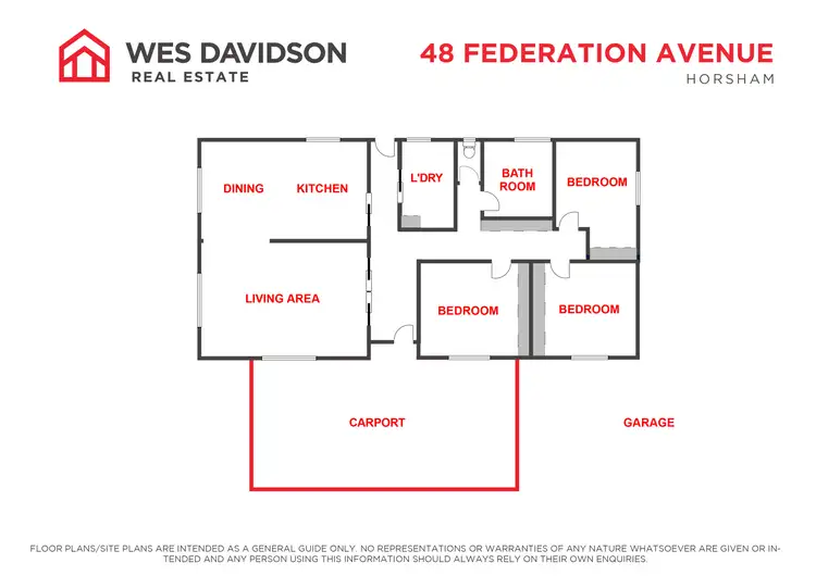 Floorplan of Homely house listing, 48 Federation Avenue, Horsham VIC 3400