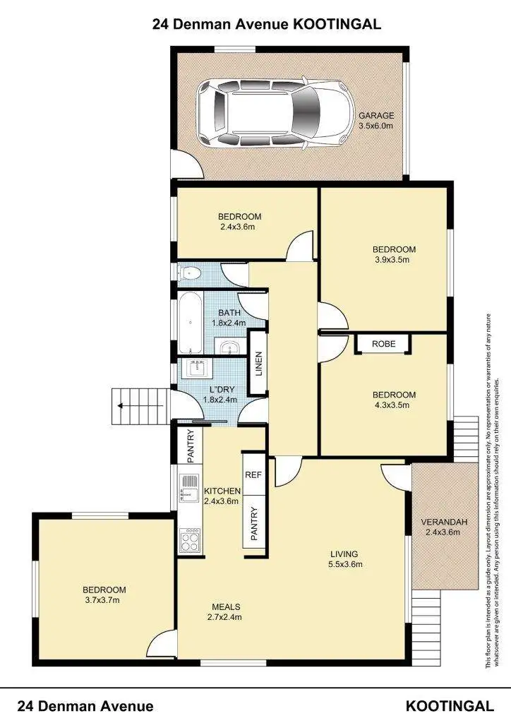 Floorplan of Homely house listing, 24 Denman Avenue, Kootingal NSW 2352