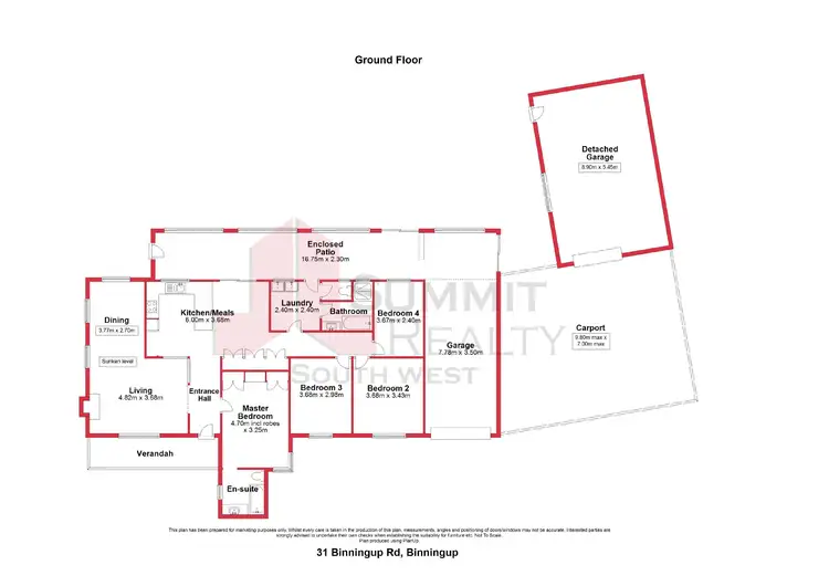 Floorplan of Homely house listing, 31 Binningup Road, Binningup WA 6233