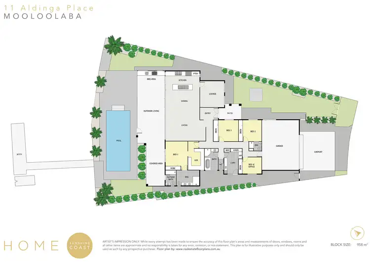 Floorplan of Homely house listing, 11 Aldinga Place, Mooloolaba QLD 4557