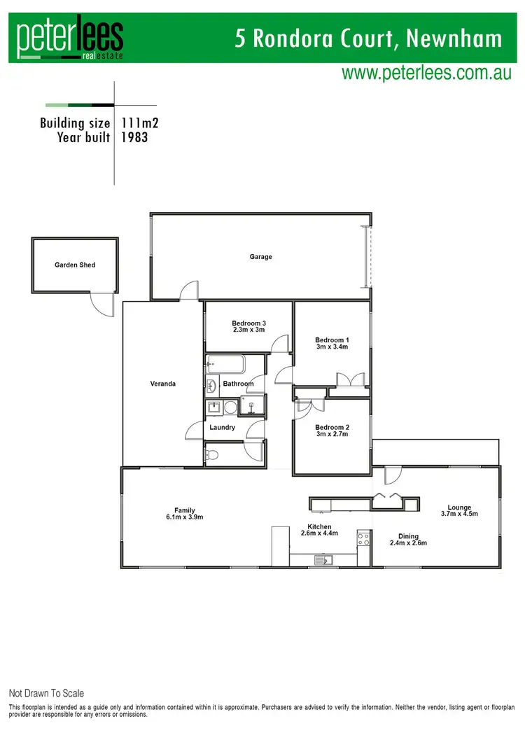 Floorplan of Homely house listing, 5 Rondora Court, Newnham TAS 7248
