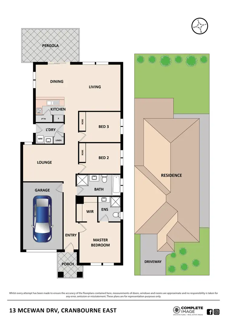 Floorplan of Homely house listing, 13 McEwan Drive, Cranbourne East VIC 3977
