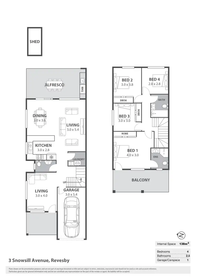 Floorplan of Homely semi-detached listing, 3 Snowsill Avenue, Revesby NSW 2212