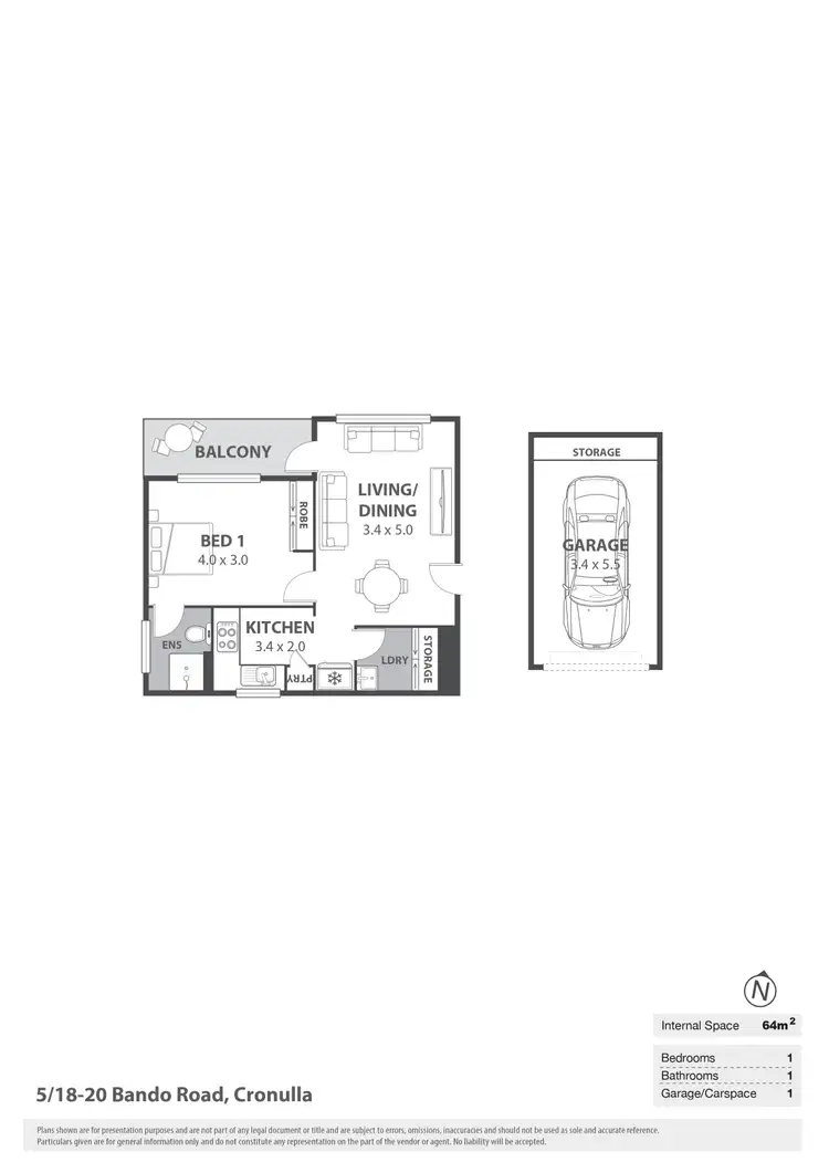 Floorplan of Homely unit listing, 5/18-20 Bando Road, Cronulla NSW 2230