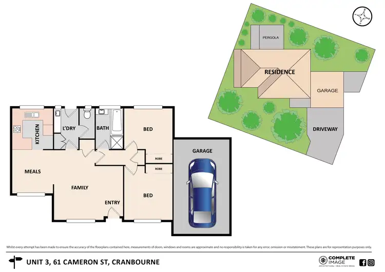 Floorplan of Homely unit listing, 3/61 Cameron Street, Cranbourne VIC 3977