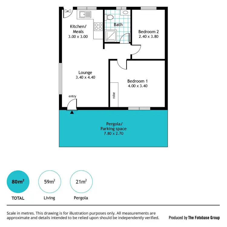 Floorplan of Homely unit listing, 1/555 Torrens Road, St Clair SA 5011