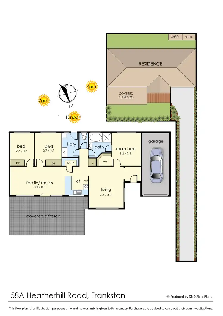 Floorplan of Homely house listing, 58A Heatherhill Road, Frankston VIC 3199
