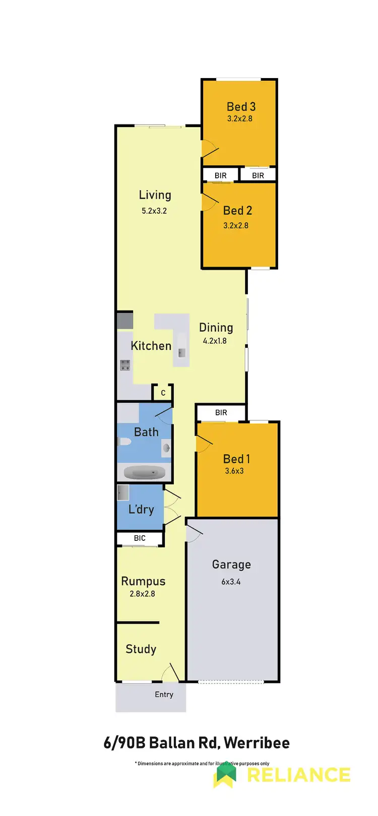 Floorplan of Homely house listing, 6/90B Ballan Road, Werribee VIC 3030