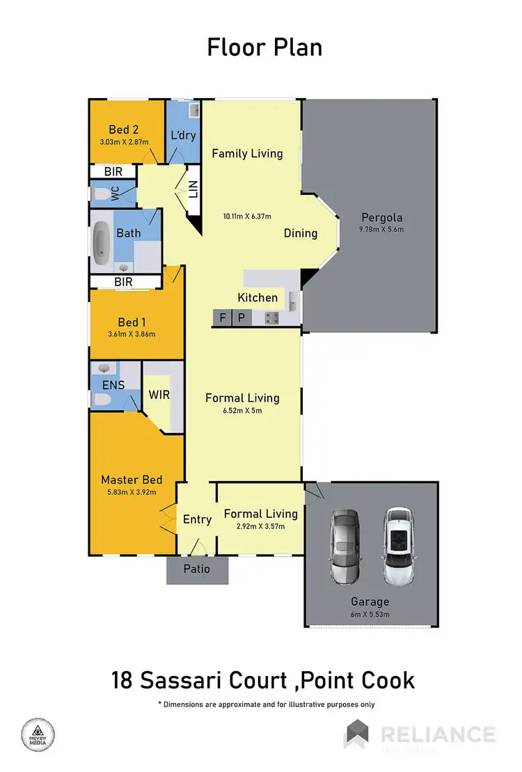 Floorplan of Homely house listing, 18 Sassari Court, Point Cook VIC 3030