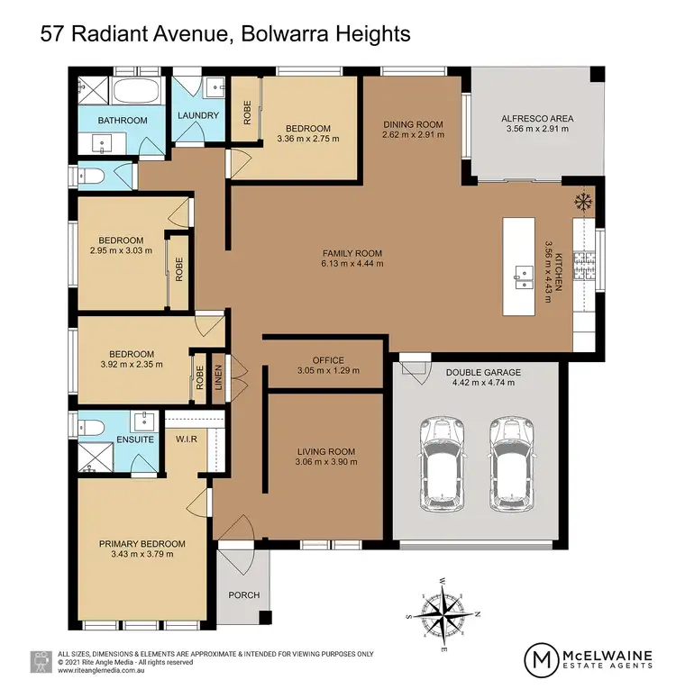 Floorplan of Homely house listing, 57 Radiant Ave, Bolwarra Heights NSW 2320