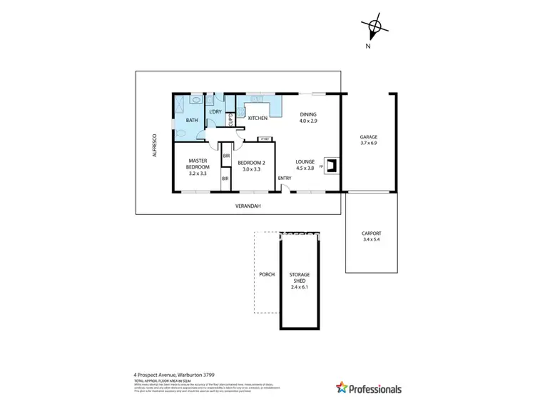 Floorplan of Homely house listing, 4 Prospect Avenue, Warburton VIC 3799