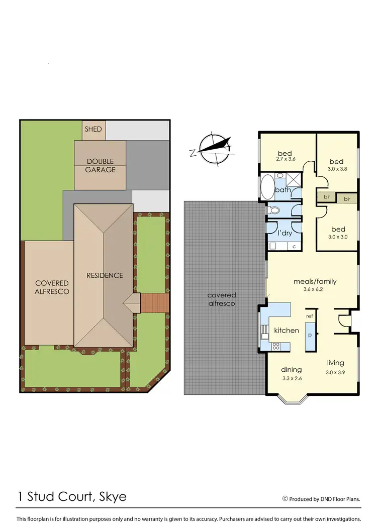 Floorplan of Homely house listing, 1 Stud Court, Skye VIC 3977