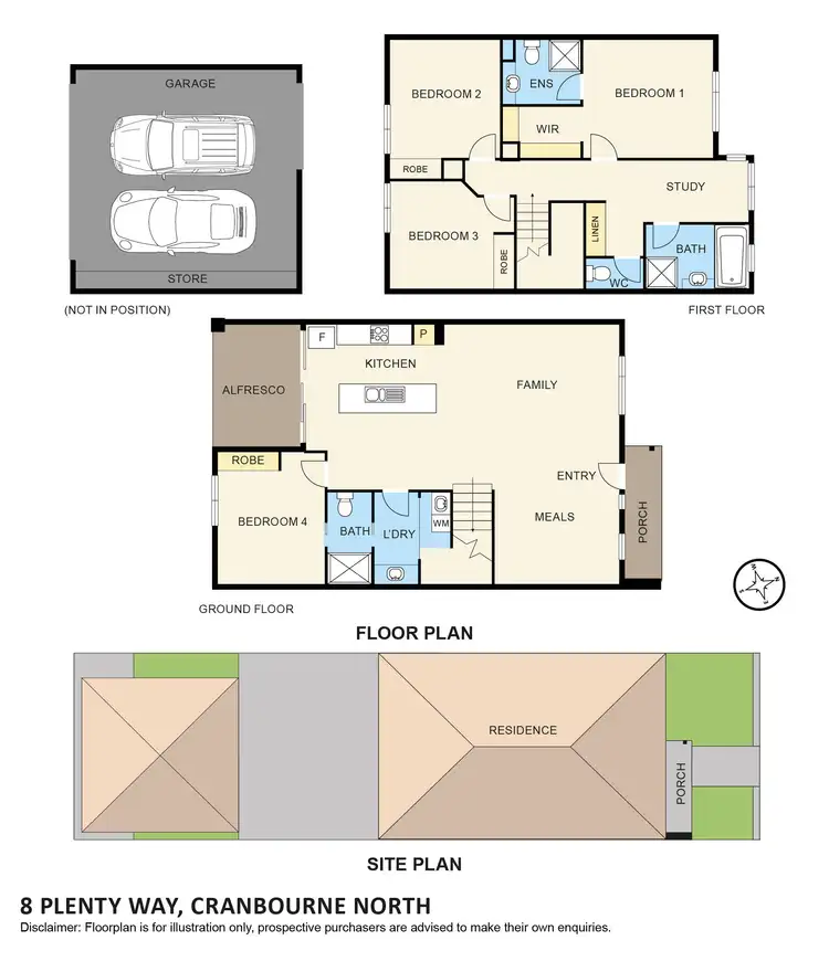 Floorplan of Homely house listing, 8 Plenty Way, Cranbourne North VIC 3977