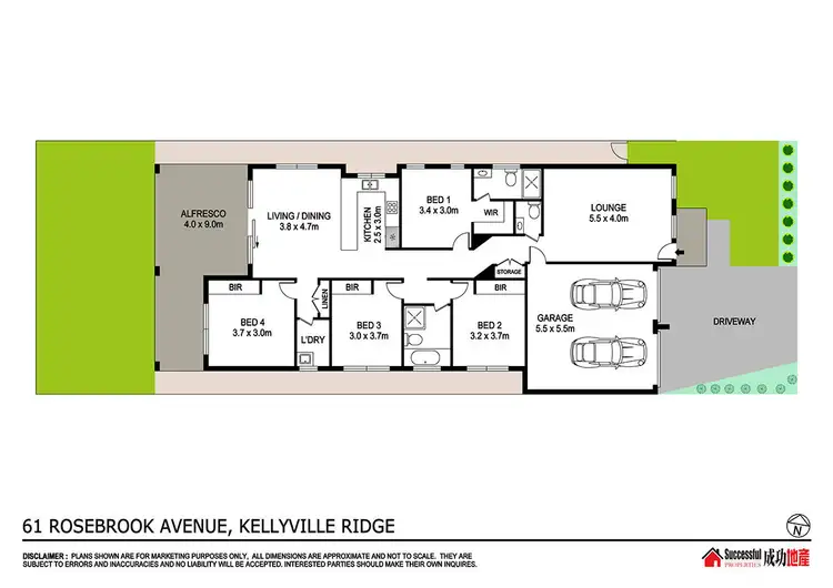 Floorplan of Homely house listing, 61 Rosebrook Avenue, Kellyville Ridge NSW 2155