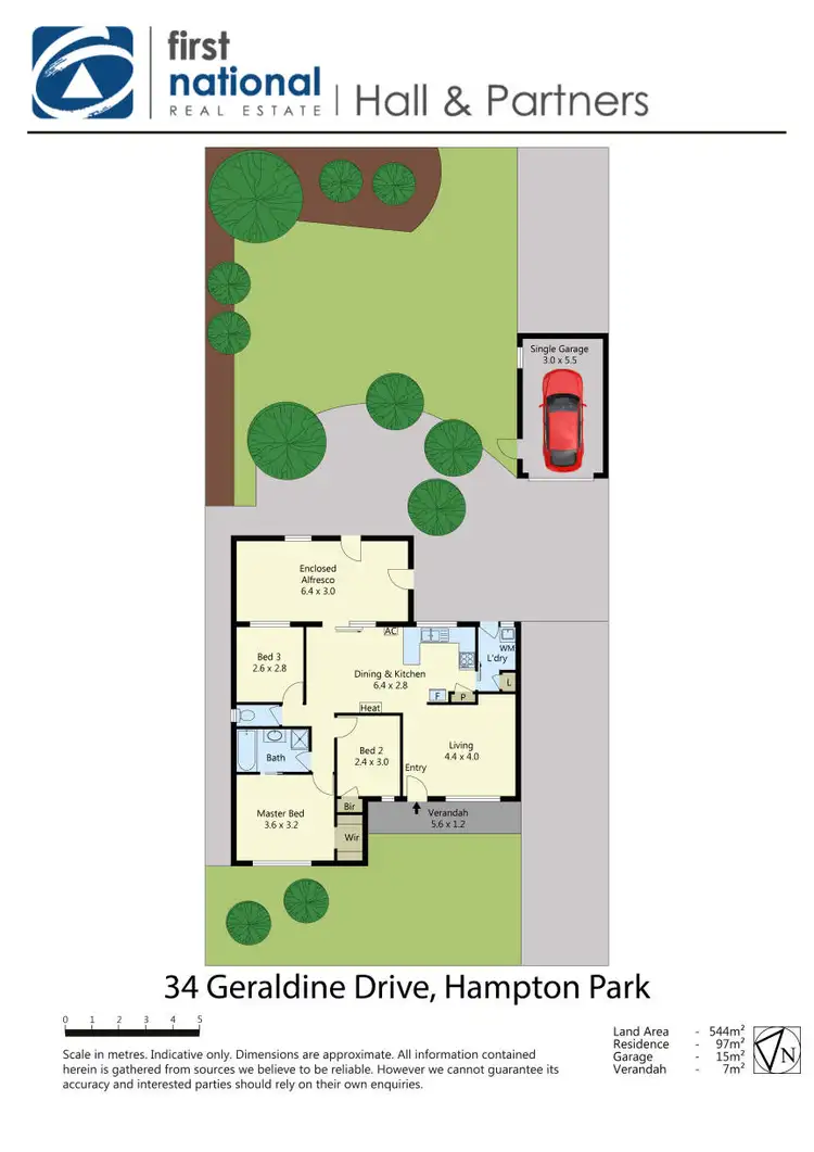 Floorplan of Homely house listing, 34 Geraldine Drive, Hampton Park VIC 3976