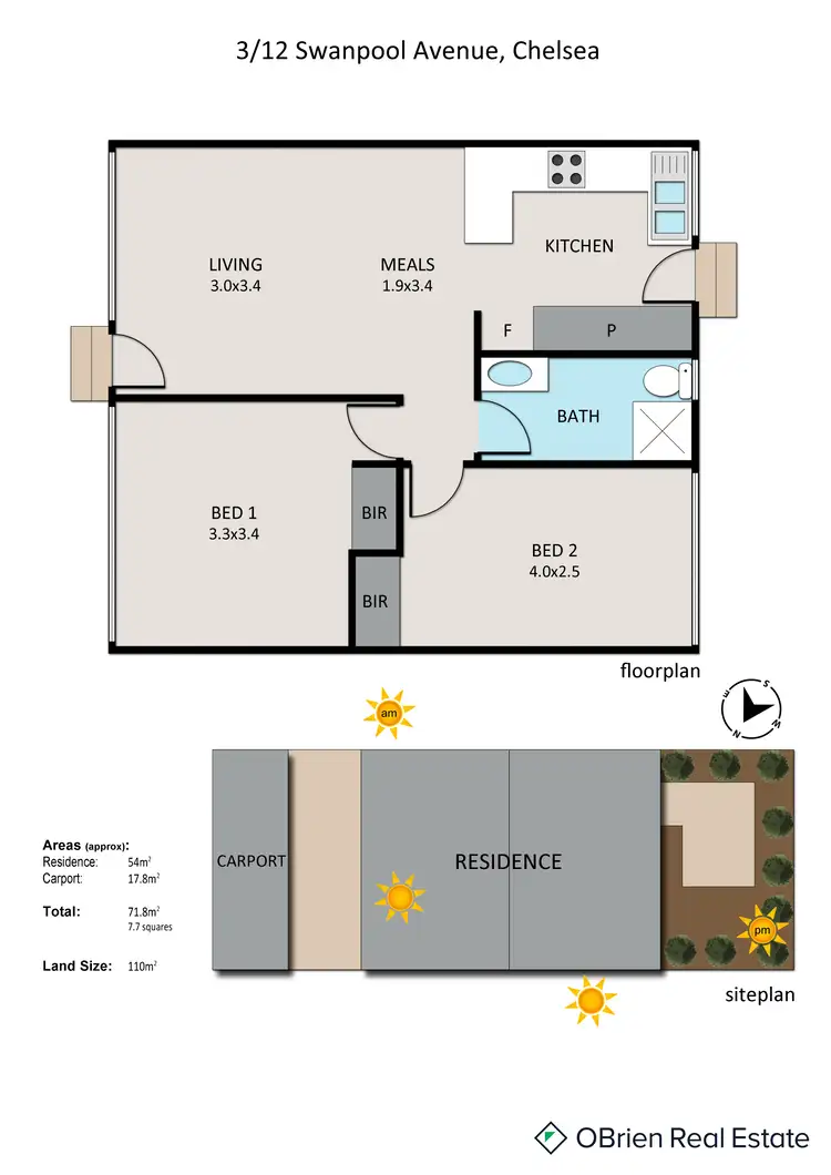 Floorplan of Homely unit listing, 3/12 Swanpool Avenue, Chelsea VIC 3196