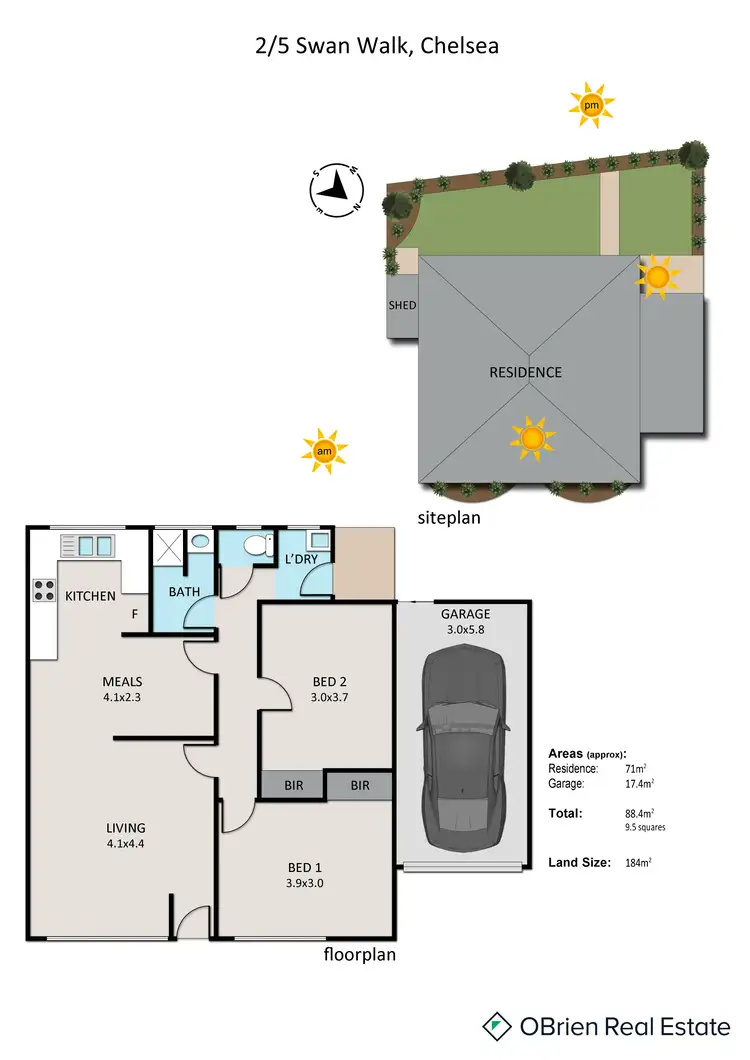 Floorplan of Homely unit listing, 2/5 Swan Walk, Chelsea VIC 3196