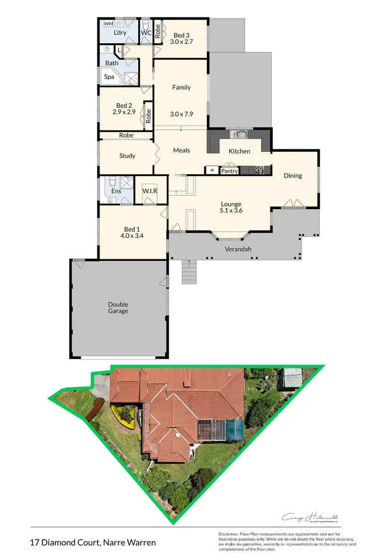 Floorplan of Homely house listing, 17 Diamond Court, Narre Warren North VIC 3804