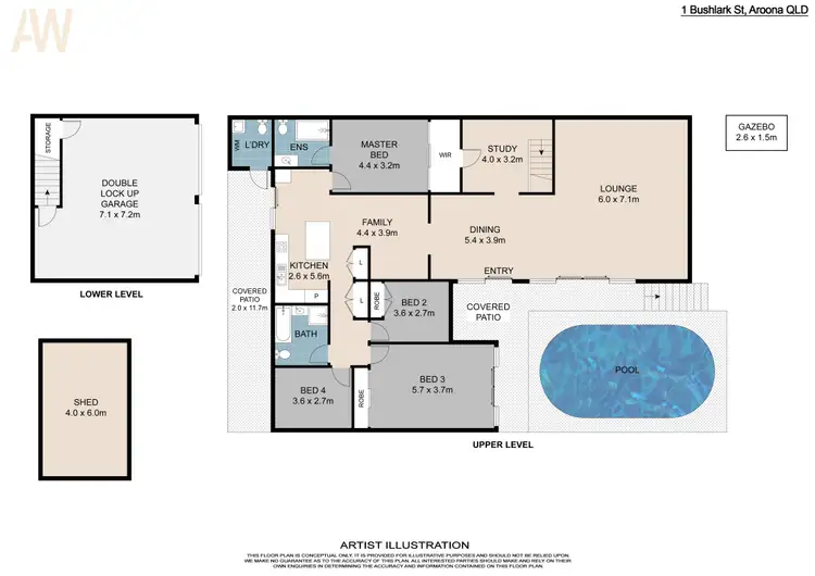 Floorplan of Homely house listing, 1 Bushlark Street, Aroona QLD 4551