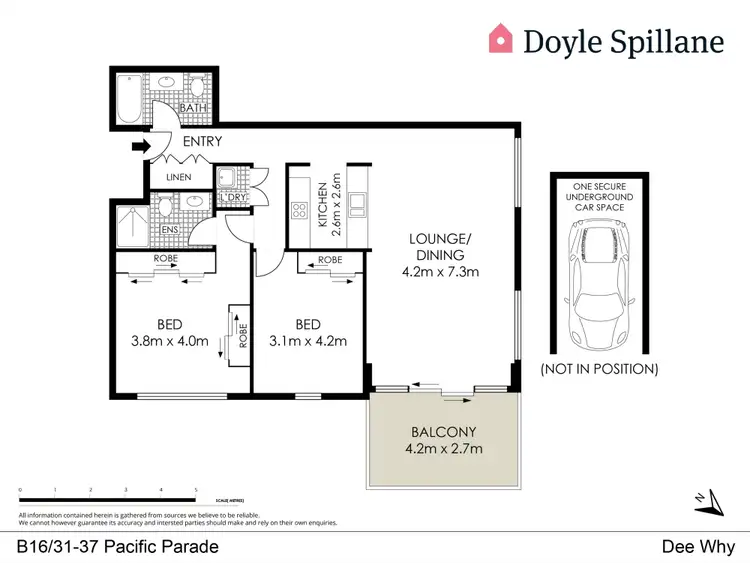 Floorplan of Homely apartment listing, B16/31-37 Pacific Parade, Dee Why NSW 2099
