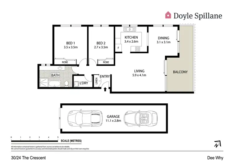 Floorplan of Homely apartment listing, 30/24 The Crescent, Dee Why NSW 2099