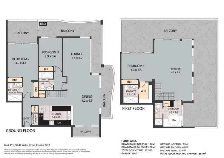 Floorplan of Homely apartment listing, 903/38-42 Wallis Street, Forster NSW 2428