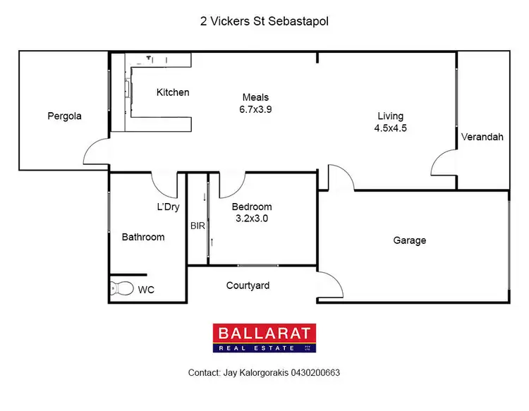 Floorplan of Homely house listing, 2 Vickers Street, Sebastopol VIC 3356
