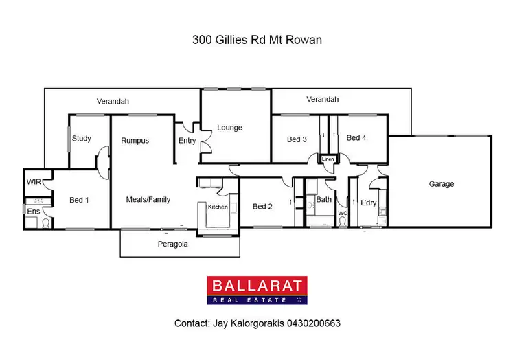 Floorplan of Homely house listing, 300 Gillies Road, Mount Rowan VIC 3352