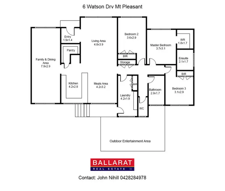 Floorplan of Homely house listing, 6 Watson Drive, Mount Pleasant VIC 3350