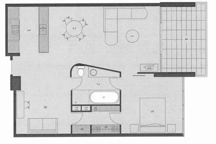 Floorplan of Homely apartment listing, 2203/4 Wahroonga Place, Surfers Paradise QLD 4217