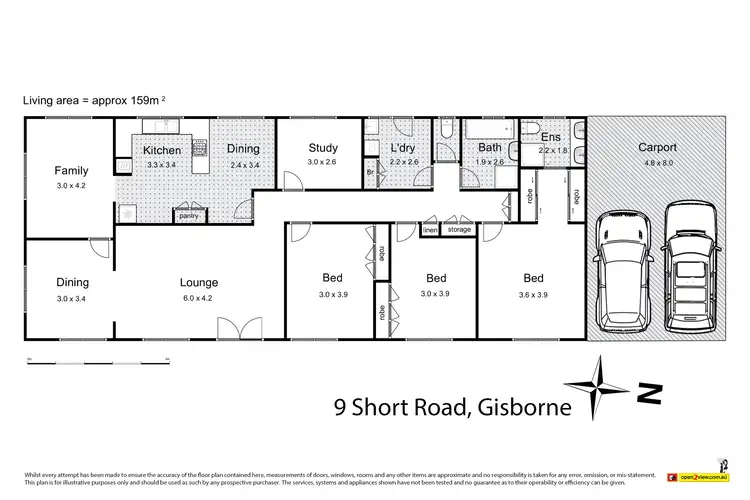 Floorplan of Homely house listing, 9 Short Road, Gisborne VIC 3437