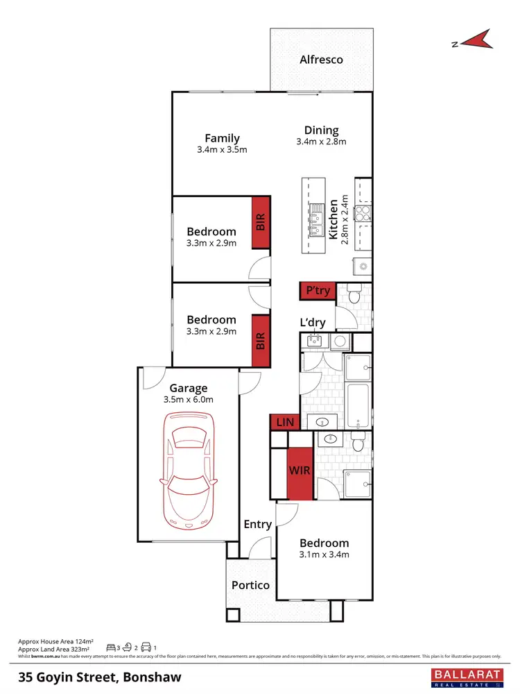 Floorplan of Homely house listing, 35 Goyin Street, Bonshaw VIC 3352