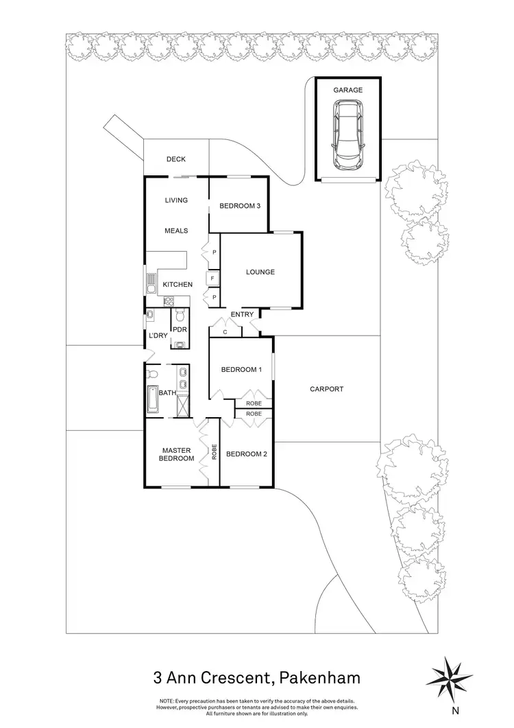 Floorplan of Homely house listing, 3 Ann Crescent, Pakenham VIC 3810
