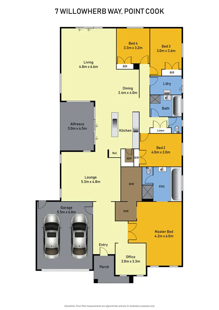 Floorplan of Homely house listing, 7 Willowherb Way, Point Cook VIC 3030