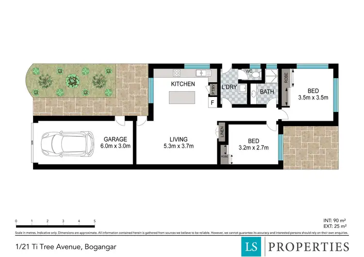 Floorplan of Homely semi-detached listing, 1/21 Ti Tree Avenue, Bogangar NSW 2488