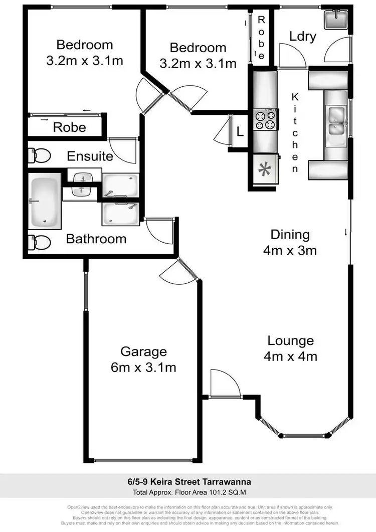 Floorplan of Homely unit listing, 6/5-9 Keira Street, Tarrawanna NSW 2518