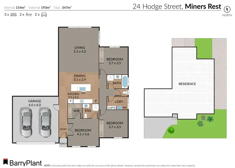 Floorplan of Homely house listing, 24 Hodge Street, Miners Rest VIC 3352