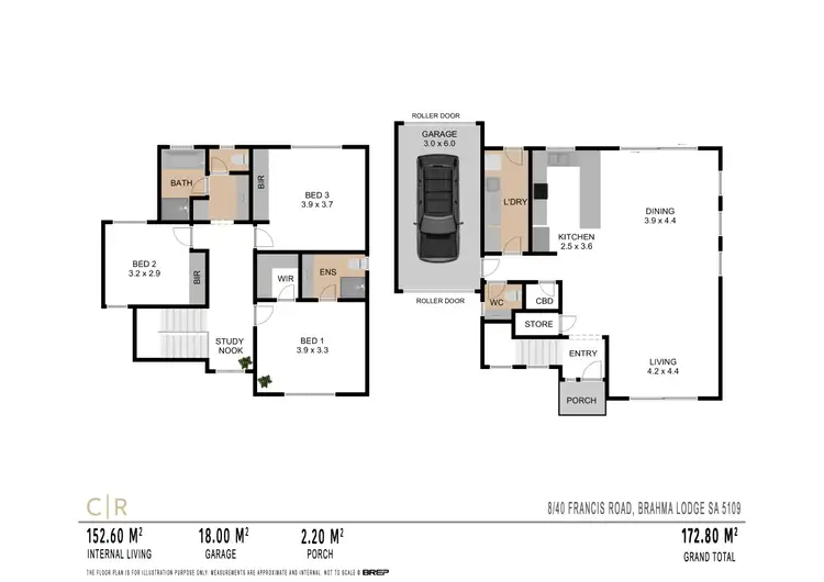 Floorplan of Homely townhouse listing, 8/40 Francis Road, Brahma Lodge SA 5109