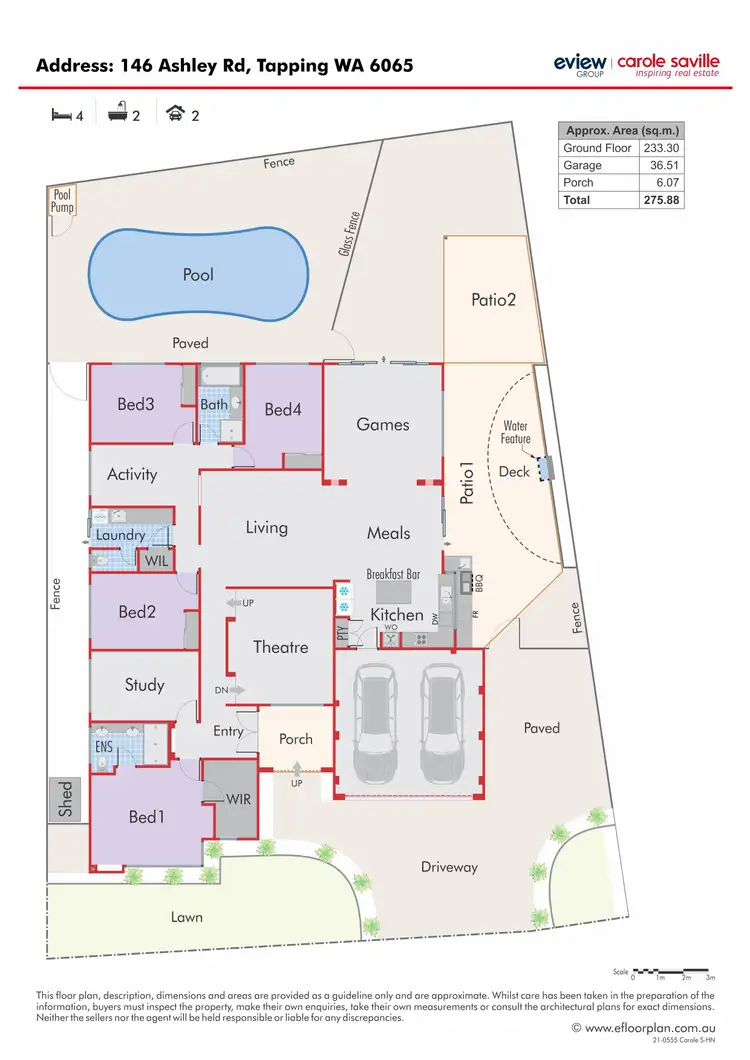 Floorplan of Homely house listing, 146 Ashley Road, Tapping WA 6065