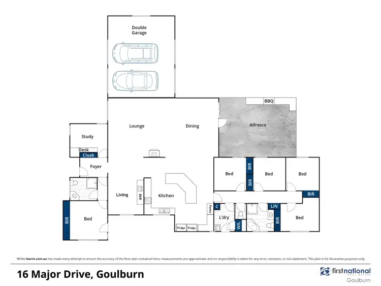 Floorplan of Homely house listing, 16 Major Drive, Goulburn NSW 2580