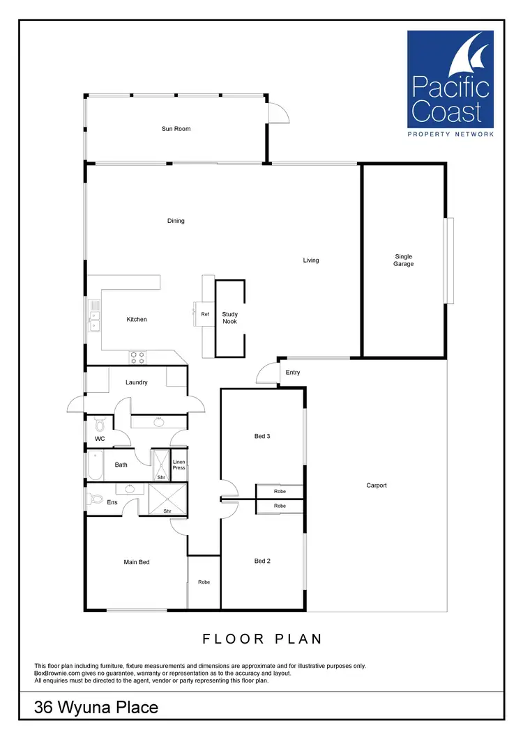 Floorplan of Homely house listing, 36 Wyuna Place, Forster NSW 2428