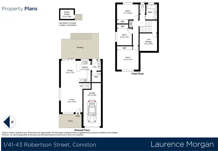 Floorplan of Homely townhouse listing, 1/41-43 Robertson Street, Coniston NSW 2500