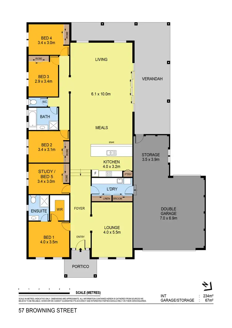 Floorplan of Homely house listing, 57 Browning Street, Kangaroo Flat VIC 3555